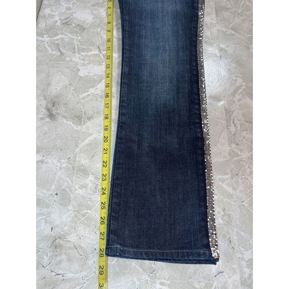 X2 Quality Denim Womens Size 2 Slim W10 Low Rise Straight Leg Jeans Dark Wash - Picture 12 of 12